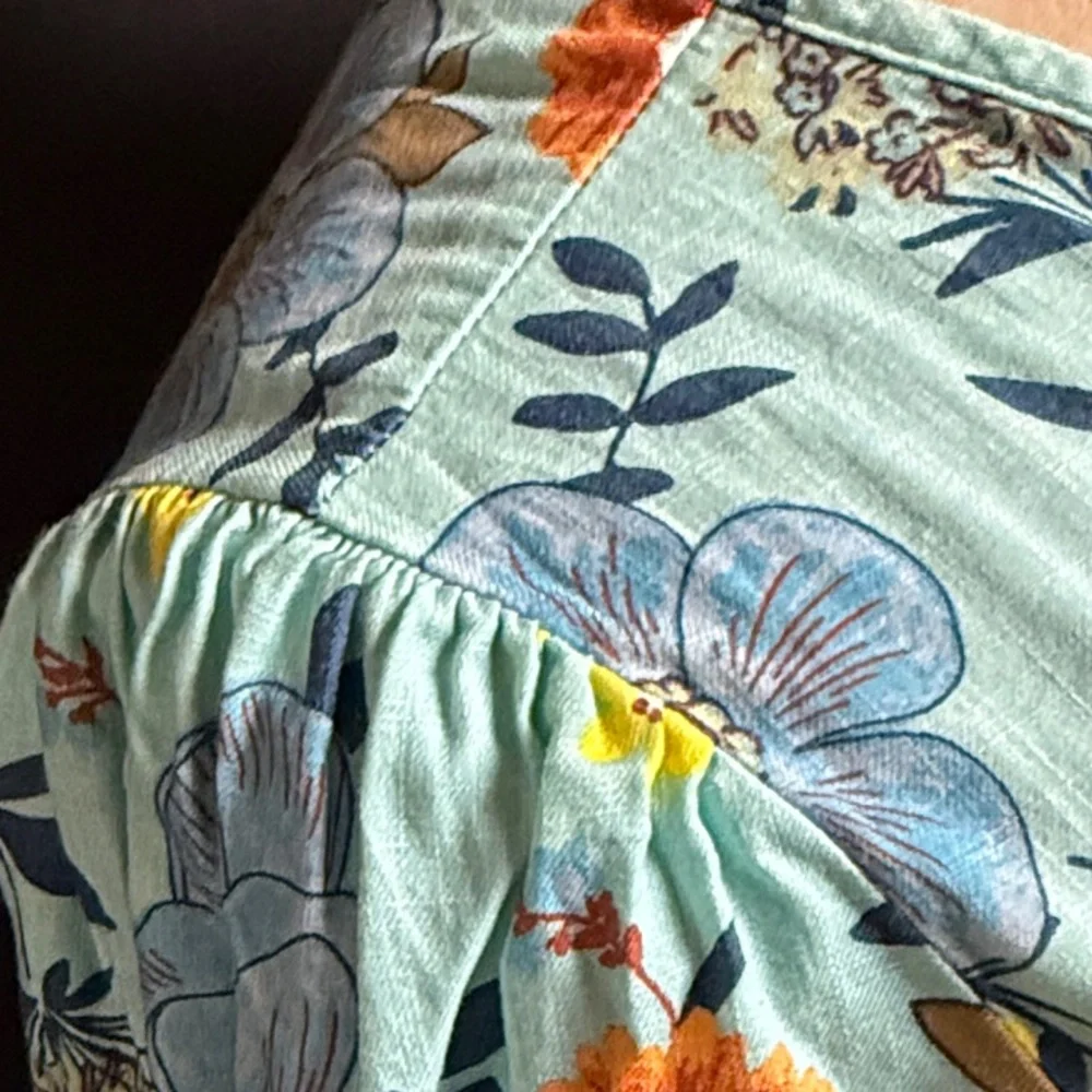 a.n.a Floral Dress - Blue, Orange, Yellow - Picture 3 of 7